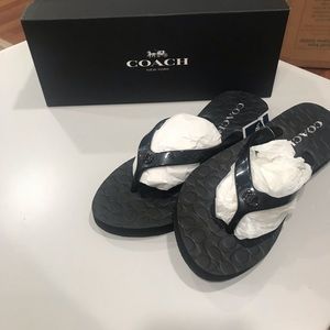 Coach Shoes - New Coach black flip flops Coach Shoes - New Coach black flip flops